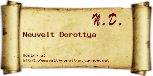 Neuvelt Dorottya névjegykártya